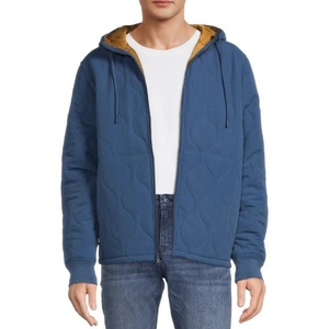 Chaqueta Acolchada Clásica con Patrón Acolchado para Hombre, Chaqueta Acolchada de Algodón Grueso y Cálido con Capucha, Personalizada al por Mayor, de Tela de Poliéster - Product Image 3