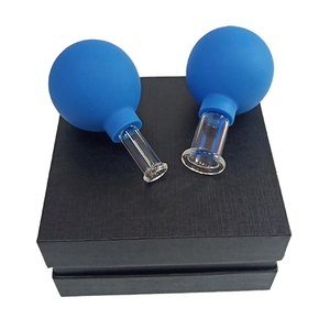 Juego <span class=keywords><strong>de</strong></span> ventosas faciales <span class=keywords><strong>de</strong></span> vidrio <span class=keywords><strong>de</strong></span> silicona con ventosas caqui anticelulíticas <span class=keywords><strong>de</strong></span> 2 piezas, vacío <span class=keywords><strong>de</strong></span> succión <span class=keywords><strong>de</strong></span> PVC para masaje corporal y facial - Product Image 3
