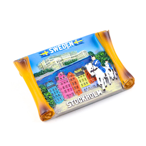 Diseño personalizado <span class=keywords><strong>Suecia</strong></span> Estocolmo imán de nevera recuerdo viaje turístico resina 3D nevera pegatina - Product Image 2