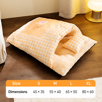 Vente en gros de lits pour chats durables, solides, personnalisés, amusants, en forme de dessin animé, pour chats d'intérieur, avec jeu interactif, tunnel pour chat en peluche chaud pour l'hiver