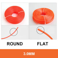 Accessoire de tondeuse à gazon, brosse carrée, corde de coupe 3mm 1lb Orange Nylon ligne de coupe pour l'herbe de désherbage