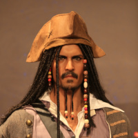Mannequin réaliste en Silicone, 1 pièce, figurine homme de Pirate, Captain Jack, instrument en cire