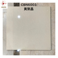 Gros nano cire 600X600mm blanc beige Poly Cristal Double chargement poli porcelaine carrelage
