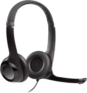 Logitech H390 Headset berkabel untuk PC Laptop Stereo headphone dengan mikrofon Noise Cancelling USB kontrol In-Line