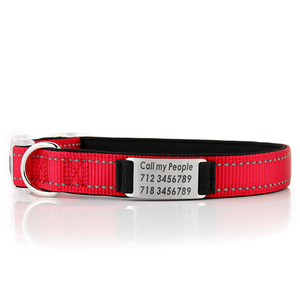 <span class=keywords><strong>Collar</strong></span> para Perro de Nailon Reflectante de Diseño con Placa Metálica, Otros Productos para Mascotas - Product Image 2