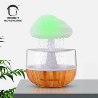 Diffuseur d'humidificateur nuage de pluie domestique mignon conforme CE ROHS 280ml veilleuse arôme huile essentielle prise américaine garantie 1 an