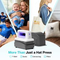 Prensa para Gorras SZ01, Máquina de Prensa de Calor Ligera para Gorras con 4 Niveles de Calentamiento para Proyectos de Vinilo, Sublimación y Transferencia de Calor