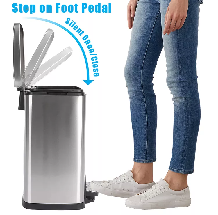 Wholesale Factory Price Stainless Steel Foot Pedal Trash Can