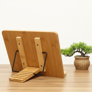 Support de livre réglable en bambou, organisateur de lecture portable avec pinces de maintien des pages, support de lecture, étagère <span class=keywords><strong>à</strong></span> livres pour salon - Product Image 6