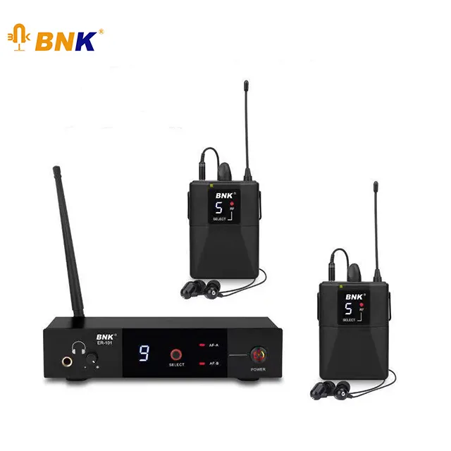 Senza fili del trasduttore auricolare del suono di monitoraggio di due canali di BNK nell'orecchio monitor il sistema professionale BR-102