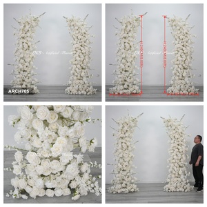 Events Wedding Backdrops Silk Flower Horn Arch Walk Through Customs High Quality Flower Gate Artificial Flower Arch Decor - Product Image 3