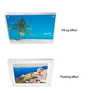 Cadre photo acrylique transparent à section verticale magnétique forte de <span class=keywords><strong>10x15cm</strong></span>-Horizontal 4x6 - Product Image 6