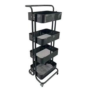 Chariot de rangement en <span class=keywords><strong>métal</strong></span> pour la maison, grand modèle, 3/4 étages, design moderne non pliable, pour l'organisation de la cuisine, rangement des <span class=keywords><strong>épices</strong></span> - Product Image 5