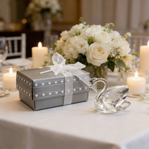 Lussuoso Ornamento Cigno in Cristallo di Vetro, Set Regalo Creativo per Matrimoni e Feste a <span class=keywords><strong>Tema</strong></span> Animale - Product Image 1