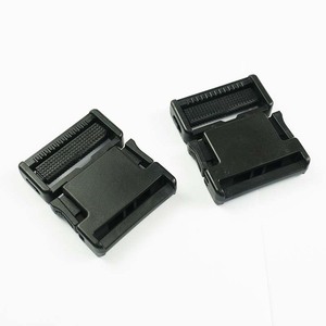 Side Release Plastic Buckle 38mm Black Durable For Bags Wear Resistant Adjustable <b>Webbing</b> Buckles - Product Image 1