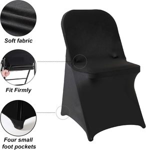 Wholesale <b>Stretch</b> Party Banquet Chair Slipcovers Wedding Spandex Folding Chair Cover <b>Machine</b> Washable Any Size - Product Image 4