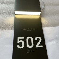 Exquisitas Letras Braille Luminosas de Acero Inoxidable 304 con Pintura Negra para Señalización de Hoteles, Uso en Interiores, Resistentes al Agua y Ecológicas