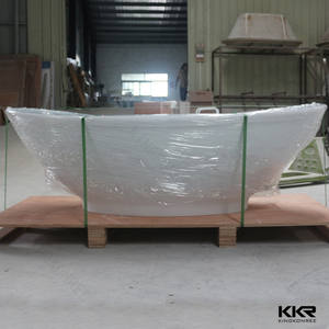 <span class=keywords><strong>Baignoire</strong></span> ovale autoportante moderne et élégante en surface solide, style hôtelier, avec fonction de trempage, pour usage domestique - Product Image 5