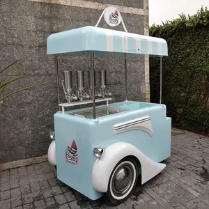 ฤดูร้อนน้ำผลไม้เครื่องดื่มรถเข็นไอศครีมบูธ Churros เครื่อง Kiosk ขาย