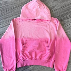 Sweat à capuche pour homme, coupe oversize et carrée, 420 GSM, noir uni, épaules tombantes, fermeture éclair entièrement métallique, délavé à l'acide et effet soleil. - Product Image 5
