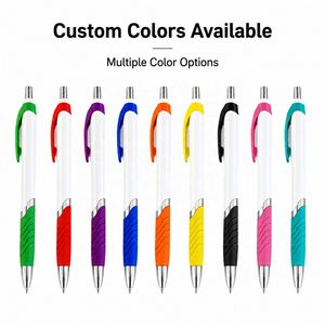 Promotional Ballpoint Pen Plastic <b>Retractable</b> Semi-gel Ink Pen with Soft Rubber Grip for Office Business Gift Stationery - Product Image 3