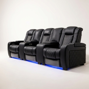 Home Designed Villa Movie Seats Furniture Genuine <b>Leather</b> Stitch <b>Recliner</b> <b>Chair</b> - Product Image 3