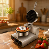 Gaufrier électrique professionnel avec thermostat précis antiadhésif pour gaufres belges