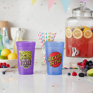 Gobelets de stade en plastique réutilisables avec logo personnalisé, 12 oz, 16 oz, 20 oz, changeant de couleur, pour fête d'anniversaire - Product Image 1