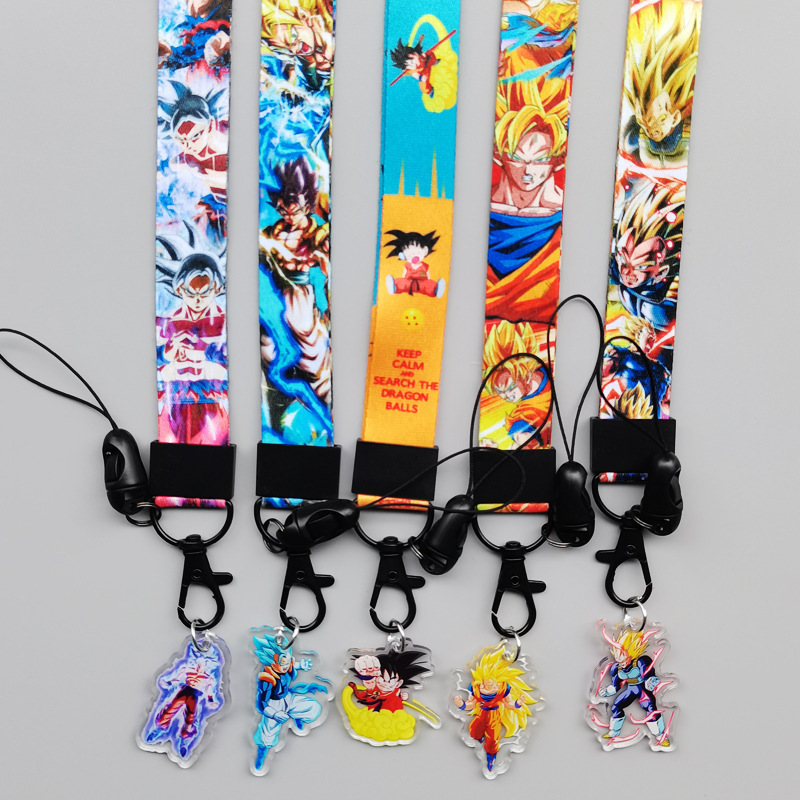 Promotional Gifts Cartoon Anime Dragon Polyester Satin Lanyards Mobile Phone Case Neck Strap Anti-Lost Accessories Lanyards