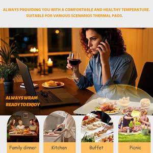 <b>Table</b> <b>Mat</b> Rollable 3 Temperature Kitchen Heating Fast Full Surface Dish Electric Food Warming Tray With Adjustable Temperature - Product Image 4