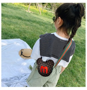 PU Leather Shoulder Mini <strong>Bag</strong> Print Cartoon with Single Strap for Woman Man and Unisex Fashion <strong>Bag</strong> Grey - Product Image 6