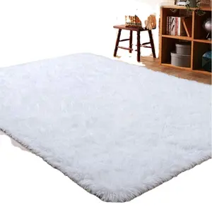 Fluffy Plüsch Anti Slip Mat Protector Luxus Kunst pelz Decke Weiches Schlafzimmer Wohnzimmer Shaggy Teppiche und Teppich