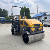Rouleau vibratoire autoporté à double roue de 3 tonnes, compacteur de sol diesel entièrement hydraulique, engin de construction routière robuste