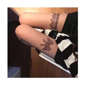 Impermeable <span class=keywords><strong>tatuaje</strong></span> temporal damas sexy patrón negro mehndi Henna pegatinas para manos - Product Image 5