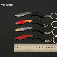 Porte-clés en métal LT Cs, mini couteau modèle Népal, porte-clés en alliage plaqué coloré, taille 10 cm