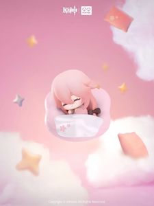 กล่องขายส่ง 12 กล่อง ALL for PLAY <span class=keywords><strong>Genshin</strong></span> <span class=keywords><strong>Impact</strong></span> "Cloud Pillow Dream Stroll" ซีรีส์แม่เหล็กติดตู้เย็นลายการ์ตูนชิบิ กล่องสุ่มสะสม - Product Image 5