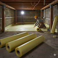 Barrière vapeur avancée, contrôle optimal de l'humidité, systèmes d'isolation des murs, étanchéité des tunnels, origine Indonésie, après-vente