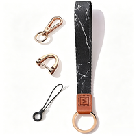 Cordon de téléphone élégant avec dragonne – Cordon anti-perte en polyester coloré, réutilisable et durable, avec mousqueton porte-clés, cadeau promotionnel