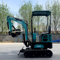 Livraison gratuite par terre Moteur Kubota/Yanmar 1.2 tonnes Petite pelleteuse Ce/Epa/Euro 5 Mini pelles avec accessoires complets