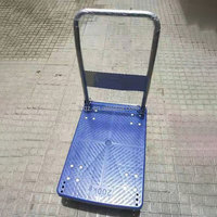 Chariot à plate-forme de chariot pliable lourd de haute qualité avec roue en plastique à quatre roues