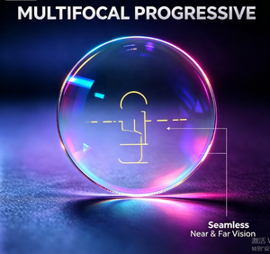 Lentilles optiques progressives Thinkey 1.56 RX transparentes, en deux parties, 65/70mm, courbe de base 2C, anti-lumière bleue, épaisseur multi - Product Image 4