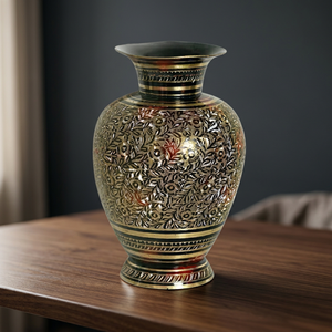 Brass European Style <b>Small</b> Tabletop Decorative <b>Flower</b> Vase - Product Image 2