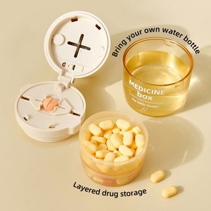 กล่องใส่ยาขนาดใหญ่ กล่องเก็บยาแบบสร้างสรรค์ กล่องใส่ยาขนาดกะทัดรัด ขวดใส่ยาแบบกลม ขวดใส่ยาแบบโปร่งใส - Product Image 4
