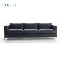 Chaise de canapé d'attente de bureau en cuir noir confortable personnalisable en usine ensemble modulaire de conception moderne pour l'application scolaire