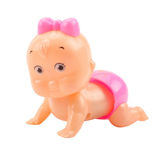 Muñeca de cuerda para bebés de 0 a 24 meses, juguete educativo unisex con diseño de sombrero azul y pañal. - Product Image 2