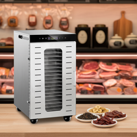 16-50 lagen roestvrijstalen elektrische huishoudelijke slimme besturing fruit & groente biltong beef jerky gedroogde voedingsmiddelen dehydrator machine