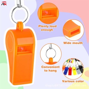 Оптовая продажа, индивидуальный пластиковый красочный свисток с логотипом для рекламных тренингов, подарки для рекламных фанатов - Product Image 4