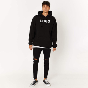Sweat à capuche noir délavé Vintage pour hommes 100% coton lourd Logo personnalisé imprimé automne saison accessoire de mode - Product Image 3