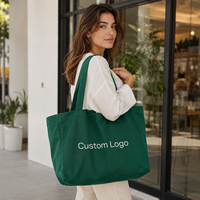 Sacs fourre-tout surdimensionnés avec logo personnalisé, en toile de coton, réutilisables, durables, grands sacs de courses, sacs sportifs pour le yoga et le pilates