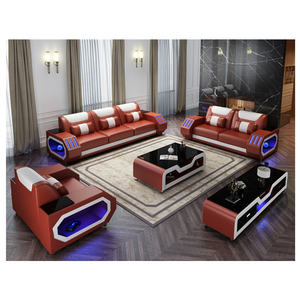 Globale hot-vendita felice divano in pelle con molti colori differenti divani set 7 posti mobili per soggiorno - Product Image 3